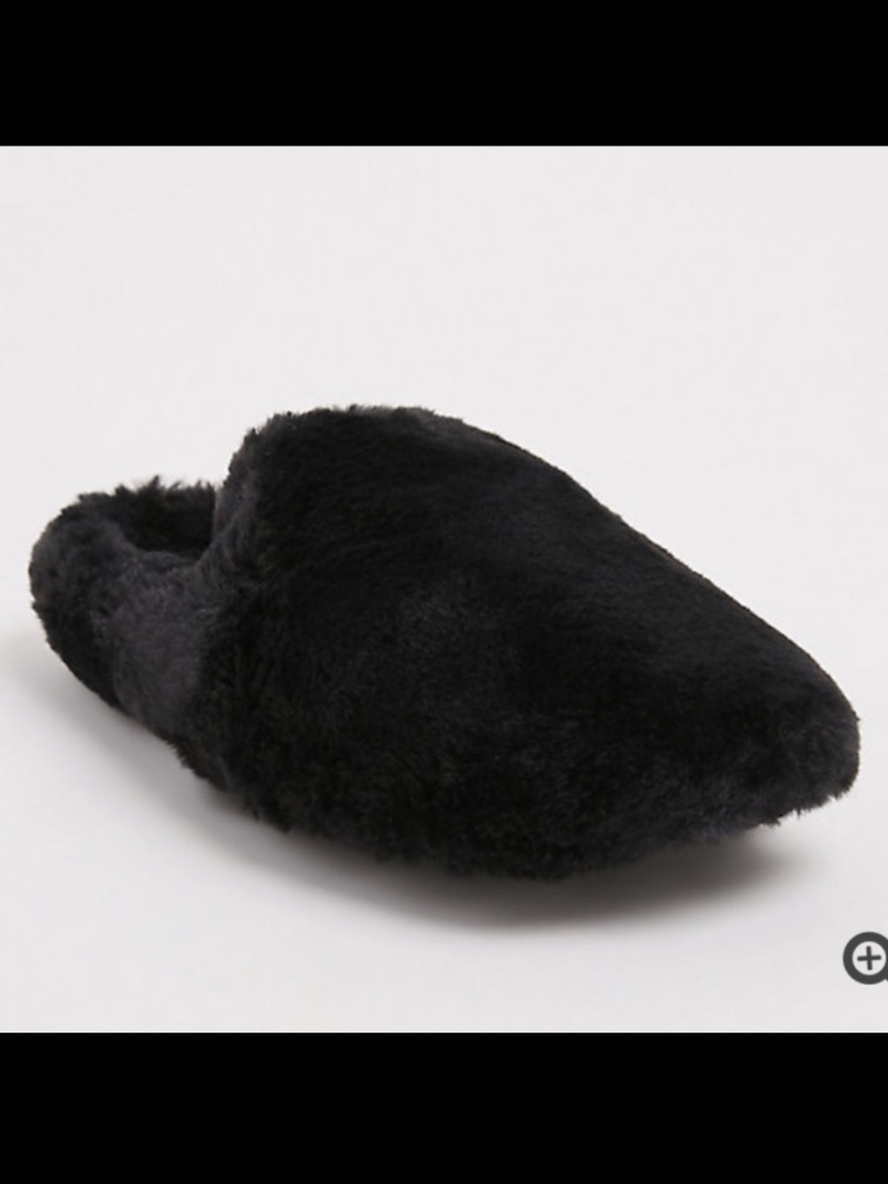 NWT TORRID Black Faux Fur Loafer Slipper 10W